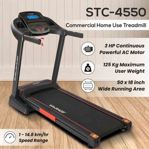 STC-4550 (3 HP AC MOTOR) Hydraulic Lift & Lowering Assist Treadmill 