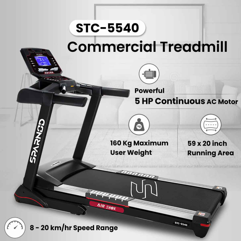 STC-5540 Non Slip Shock Absorption Commercial Treadmill