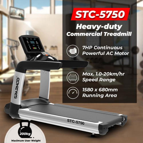 STC-5750 (7 HP AC Motor) Alphanumeric LED Display Treadmill