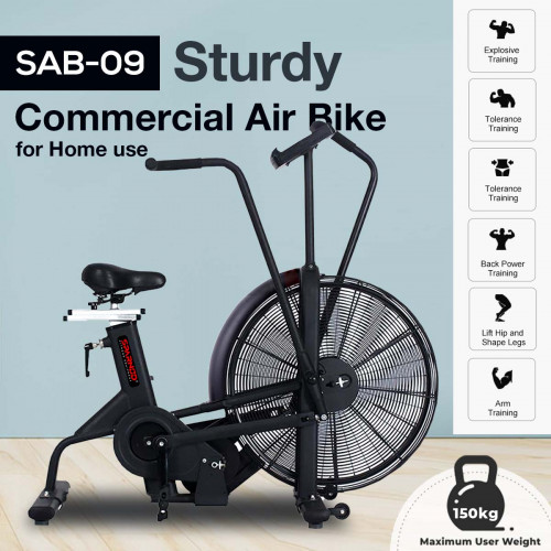 SAB-09 Sturdy Commercial Air Bike with LCD Display