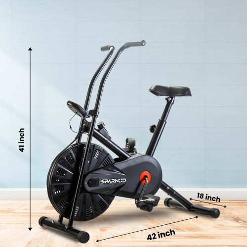 SAB-04_R Upright Air Bike Exercise Cycle for Home Gym