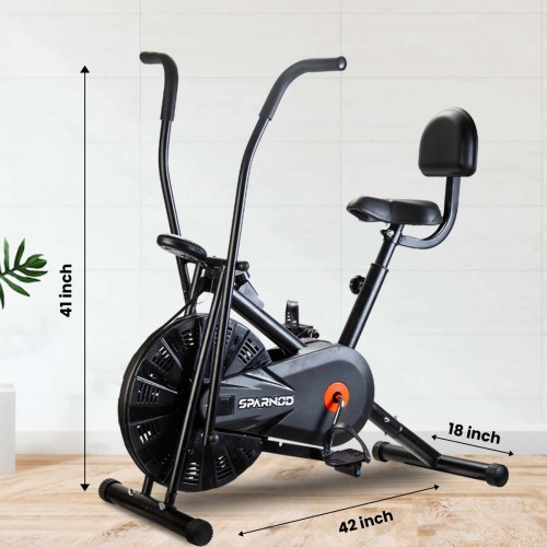 SAB-05_R Upright Air Bike Exercise Cycle for Home Gym