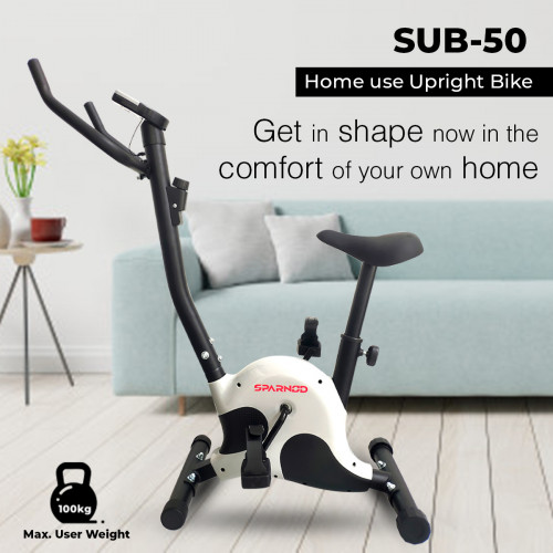 SUB-50 UPRIGHT EXERCISE BIKE for Home Use with LCD Display