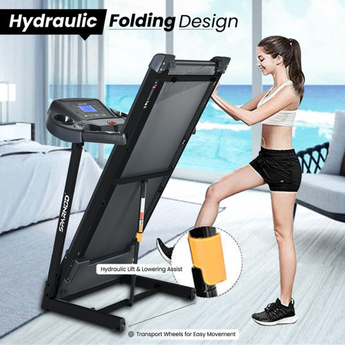 STH-2100 (2 HP DC Motor) LCD Display with Hydraulic Folding Treadmill