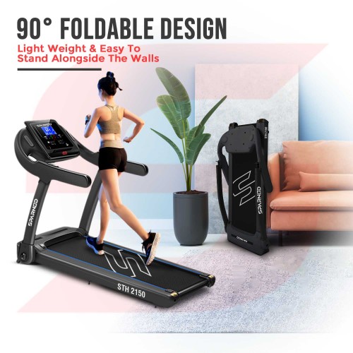 STH-2150 (2 Hp DC Motor) Automatic Pre-Installed Foldable Motorized Running Indoor Treadmill
