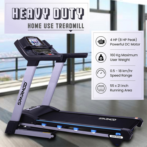 STH-6300 (4 HP DC Motor) 10 inch TFT touch screen display treadmill